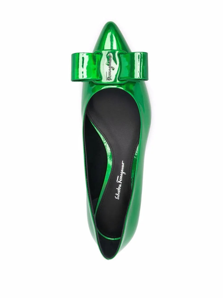 Ferragamo Viva Bow Ballerina Shoes
