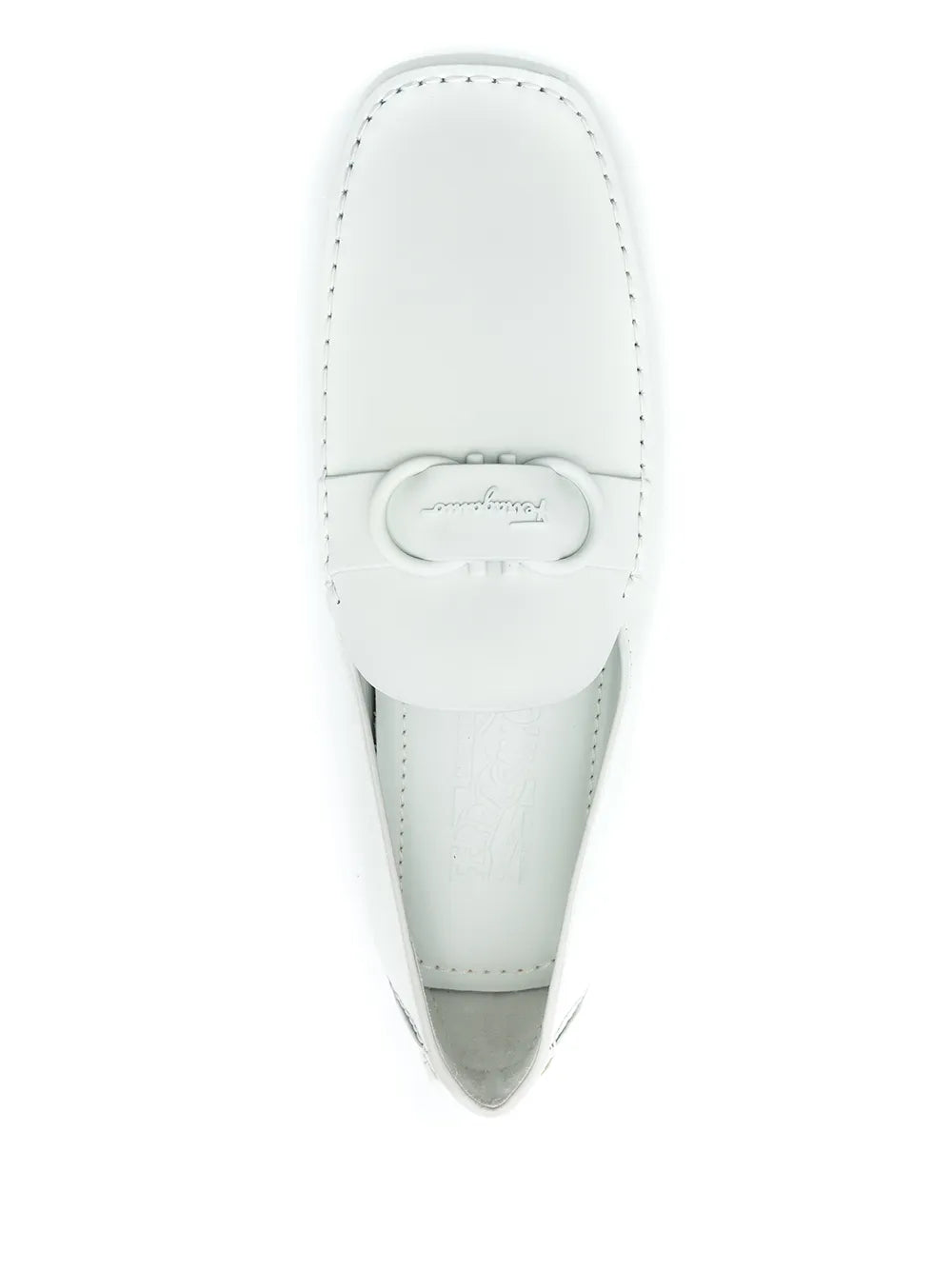 Ferragamo Gancini Calf Leather Slippers in NEUTRALS