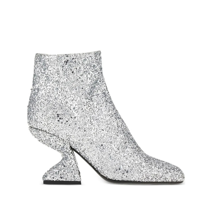 Ferragamo Glitter-Effect Sculpted-Heel Ankle Boots