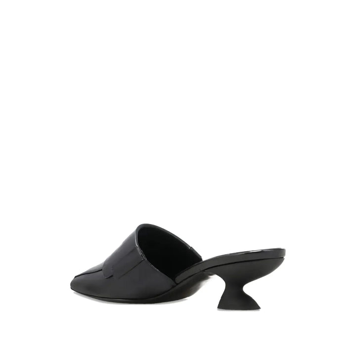 Ferragamo Pointed-Toe Sculpted-Heel Mules