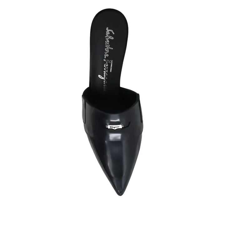Ferragamo Pointed-Toe Sculpted-Heel Mules