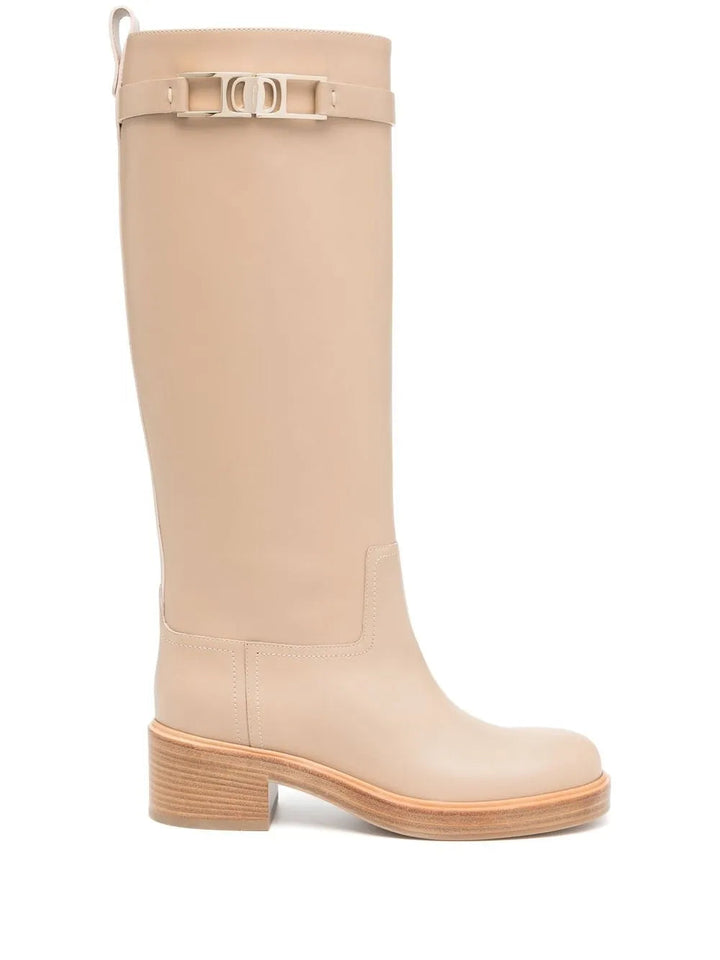 Ferragamo Ornament Square Gancini Boots