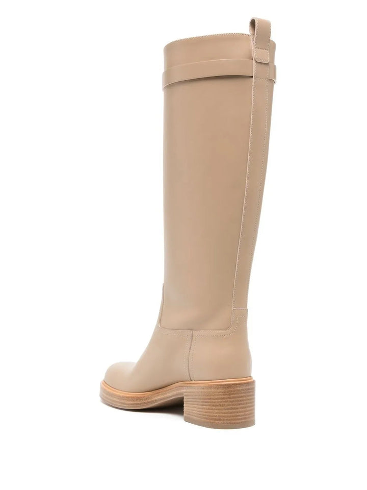 Ferragamo Ornament Square Gancini Boots
