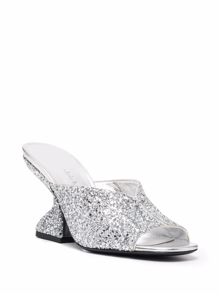 Ferragamo Metallic Glitter Sandals
