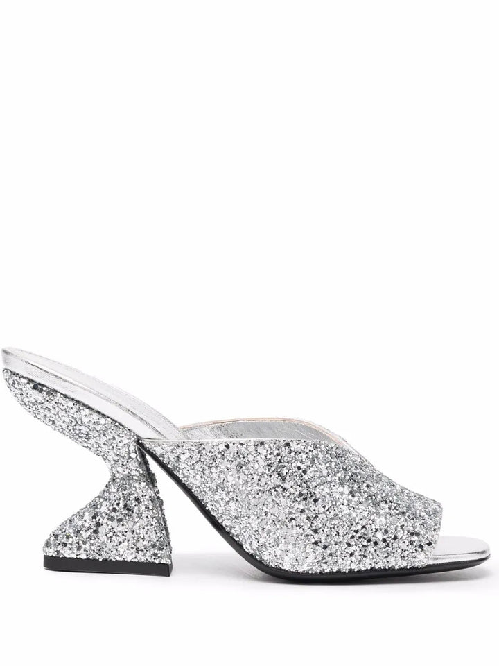 Ferragamo Metallic Glitter Sandals