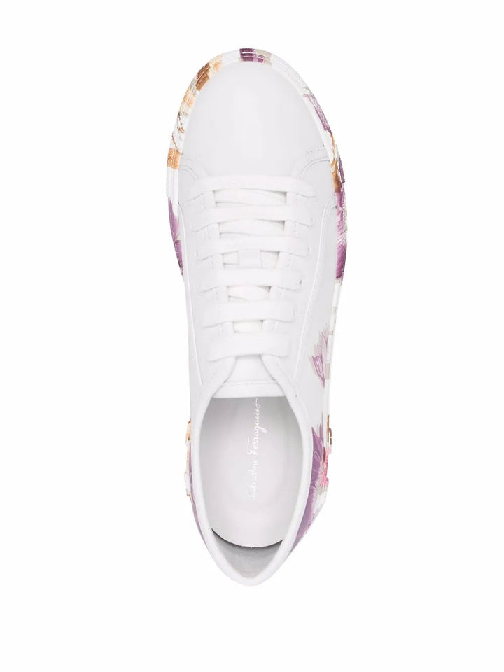 Ferragamo Floral-Print Sneakers