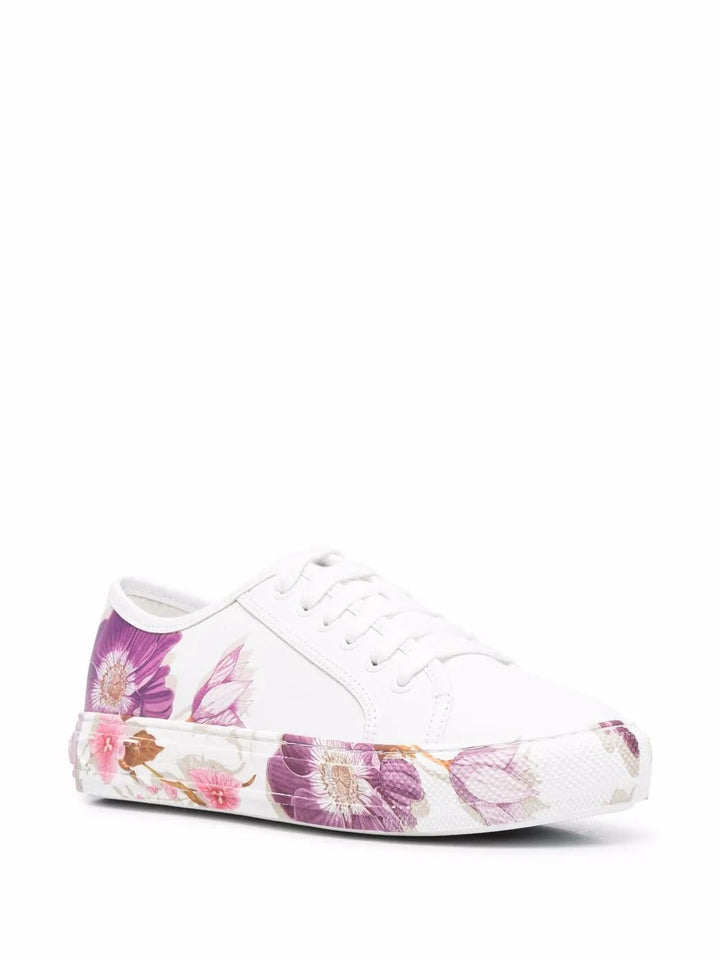 Ferragamo Floral-Print Sneakers