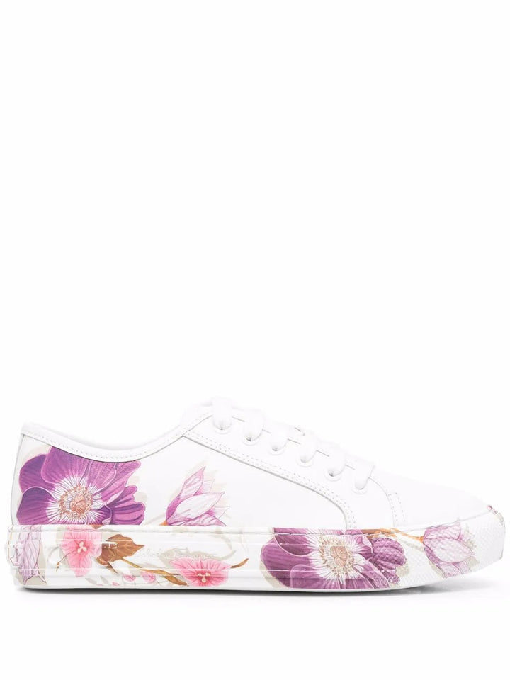 Ferragamo Floral-Print Sneakers