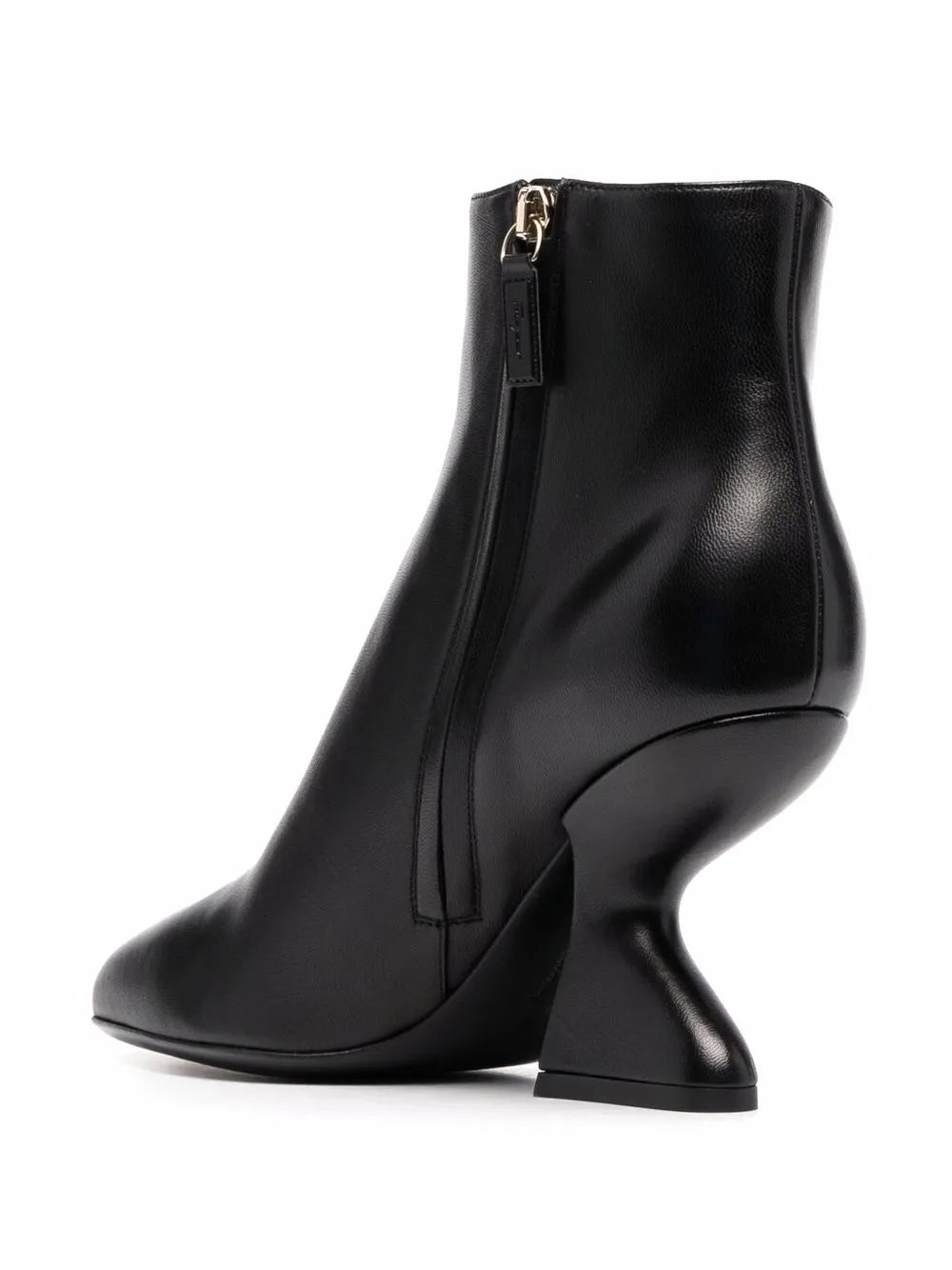 Ferragamo F-Heel Sculpted Ankle Boots