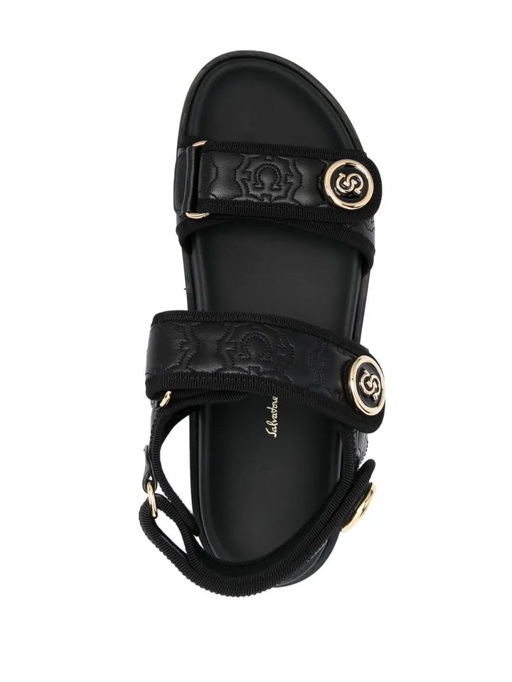 Ferragamo Logo-Plaque Detail Sandals