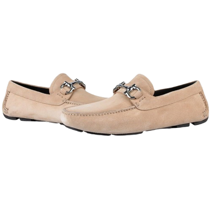 Ferragamo Parigi Eco Men's Driving Loafers Beige