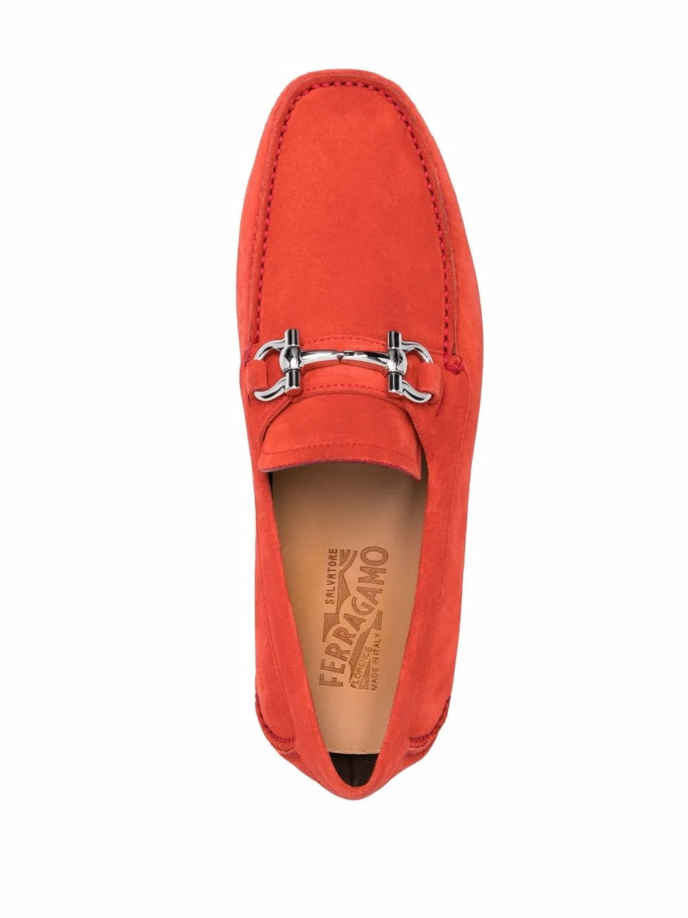 Ferragamo Parigi Eco Driver Shoes in RED