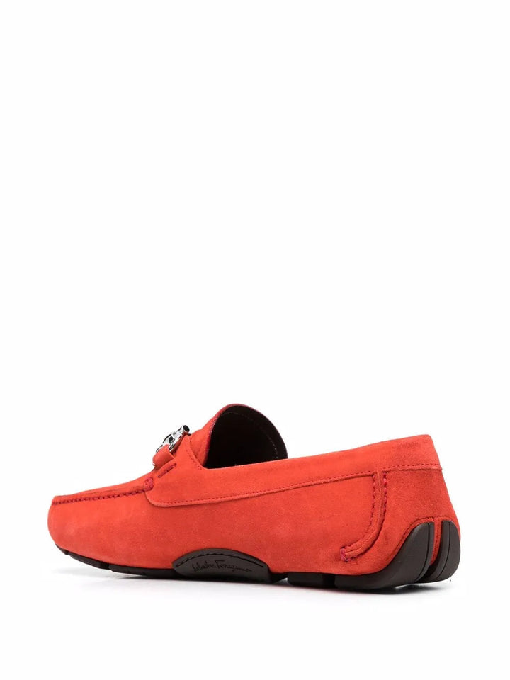 Ferragamo Parigi Eco Driver Shoes in RED