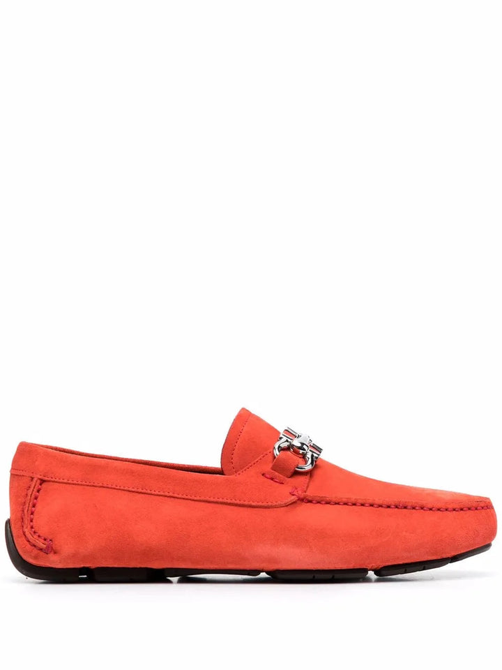 Ferragamo Parigi Eco Driver Shoes in RED