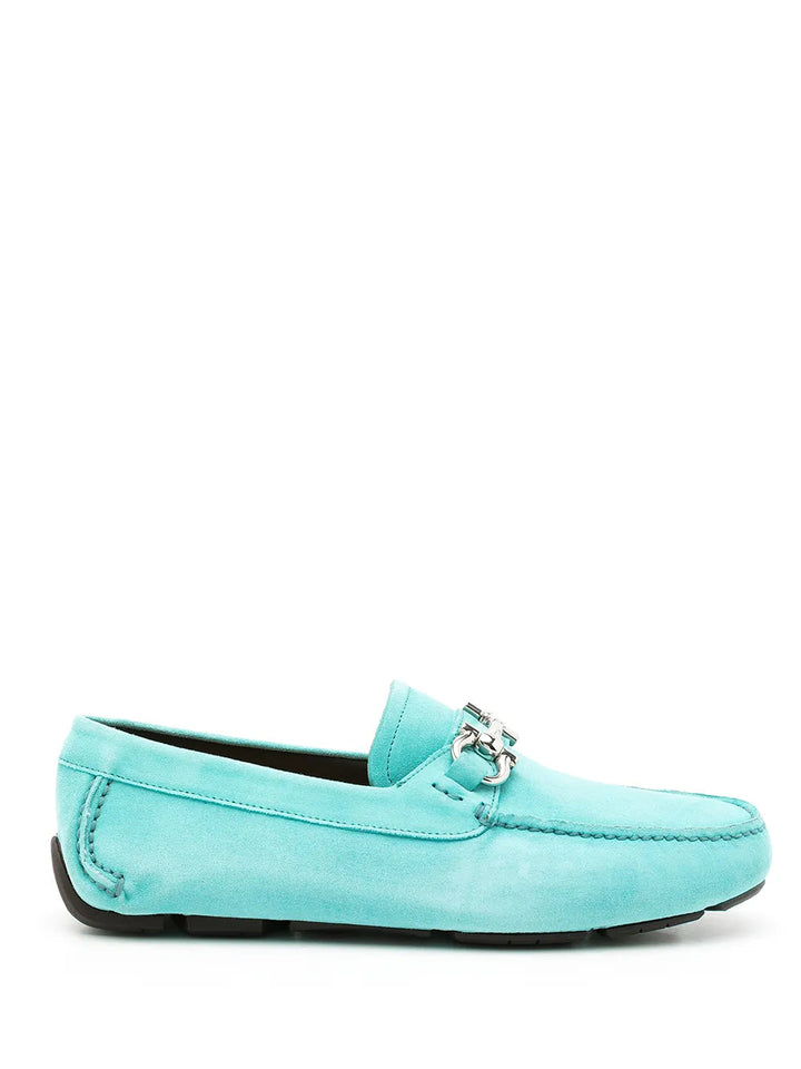 Ferragamo Gancini Leather Loafers in 0