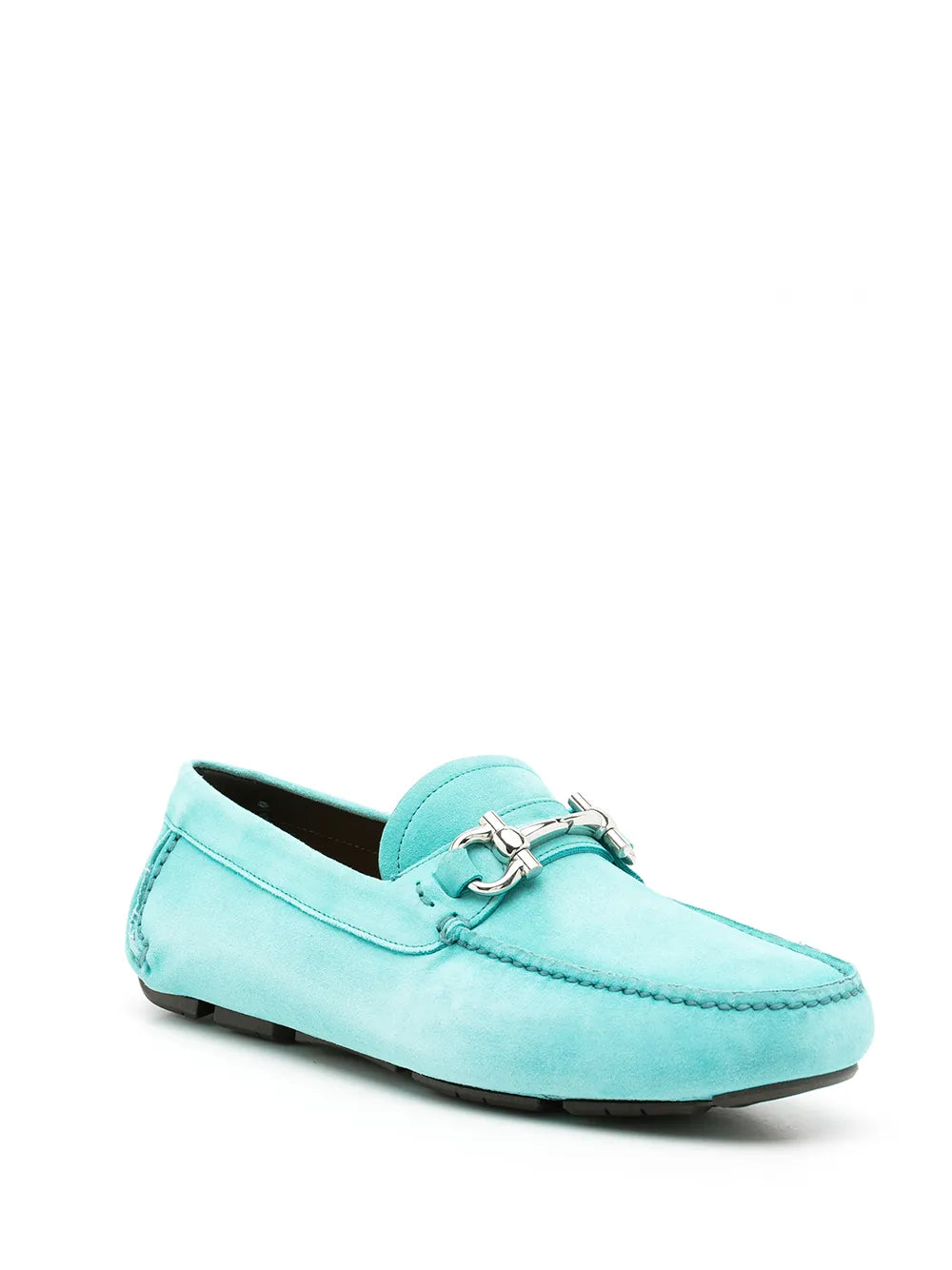 Ferragamo Gancini Leather Loafers in 0