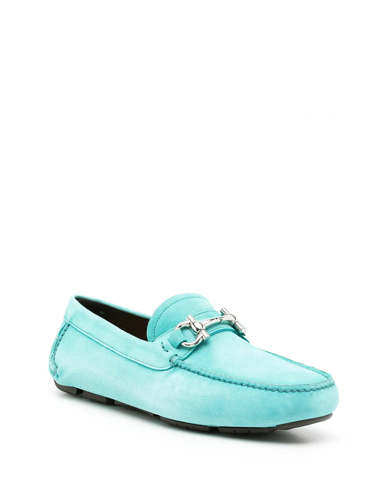 Ferragamo Gancini Leather Loafers in 0