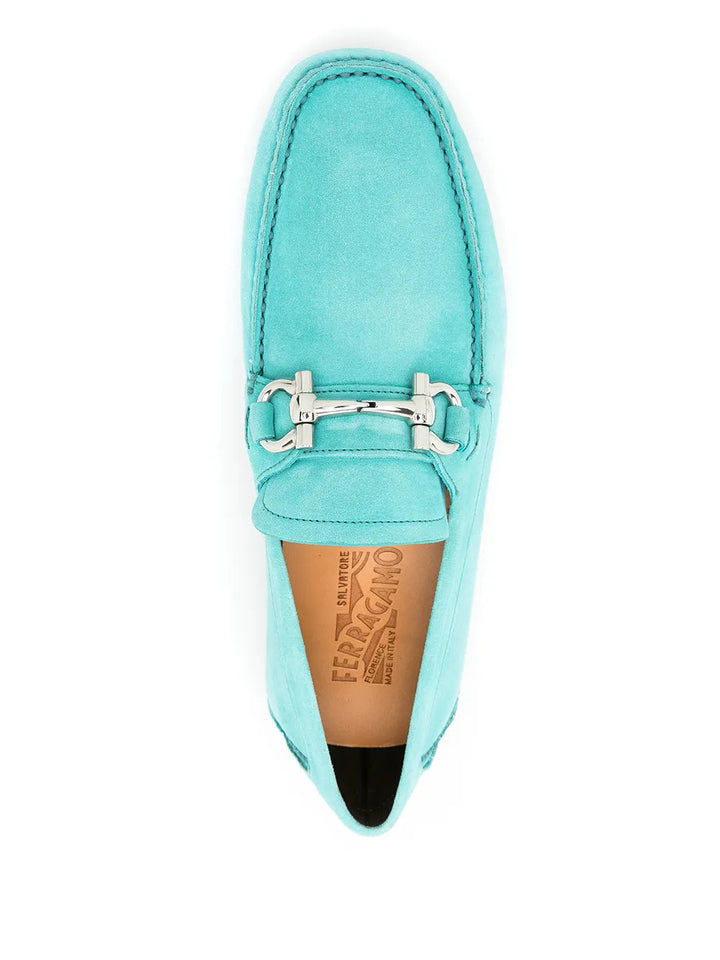 Ferragamo Gancini Leather Loafers in 0