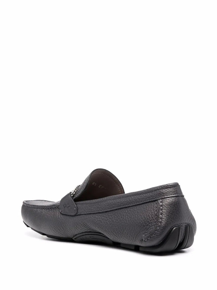 Ferragamo Gancini Pebbled Driving Shoes