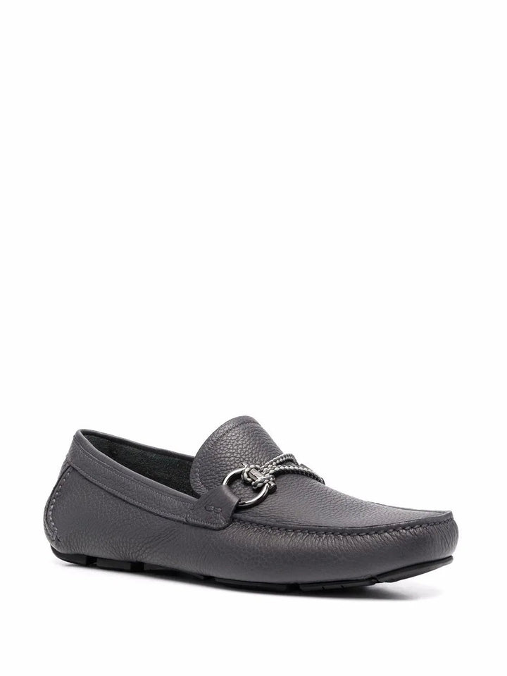 Ferragamo Gancini Pebbled Driving Shoes