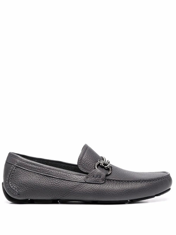 Ferragamo Gancini Pebbled Driving Shoes