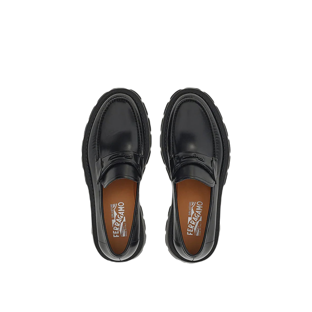 Mocasines negros Magnum de Ferragamo para hombre