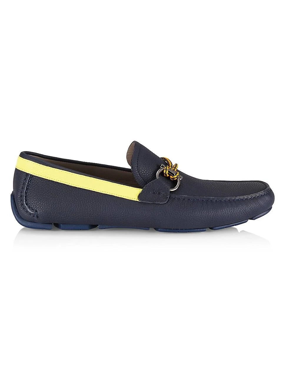 Ferragamo Front 4 Men's Driving Loafers Blue