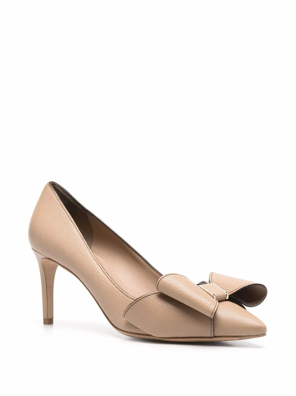 Ferragamo Double Bow Leather Pumps