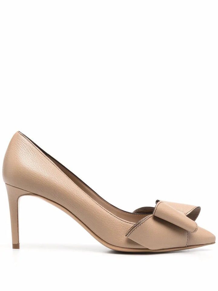 Ferragamo Double Bow Leather Pumps