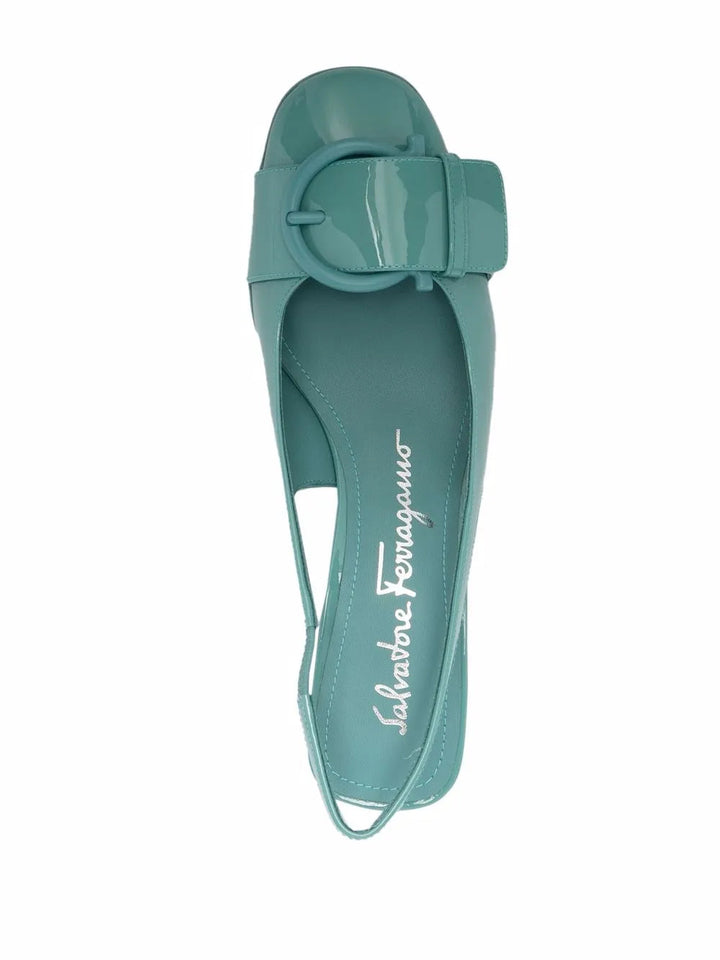 Ferragamo Slingback Buckle Pumps