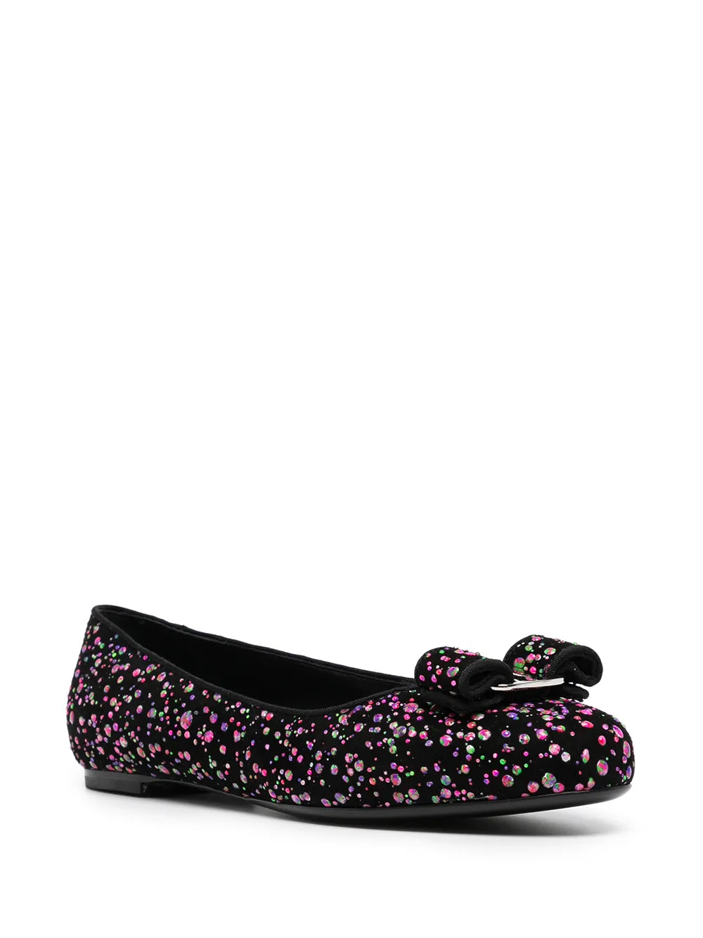 Ferragamo Varina Leather Ballerina Shoes