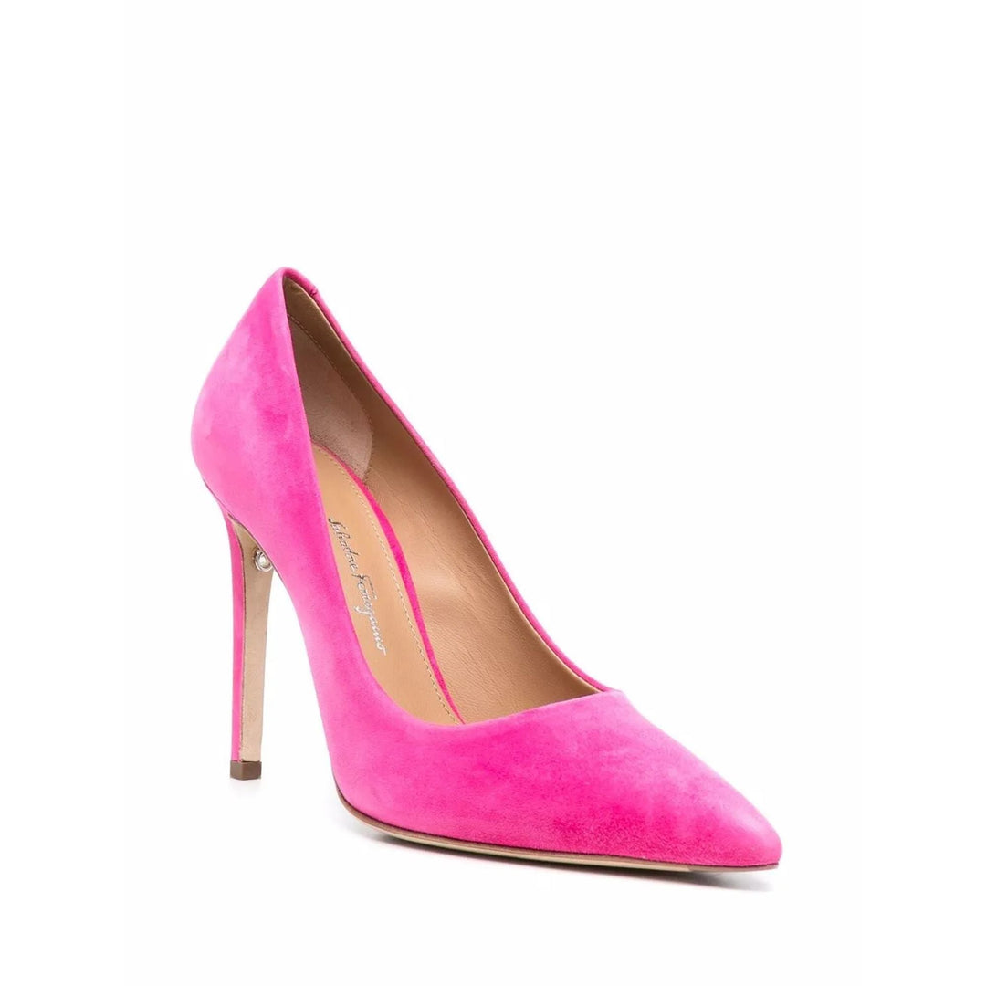 Ferragamo 100Mm Pointed Leather Pumps