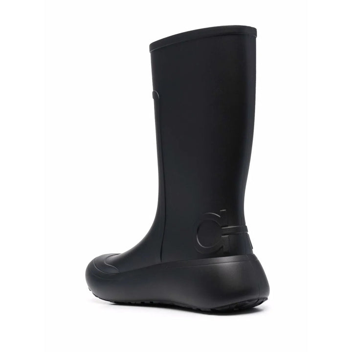 Ferragamo Gancini-Debossed Rain Boots