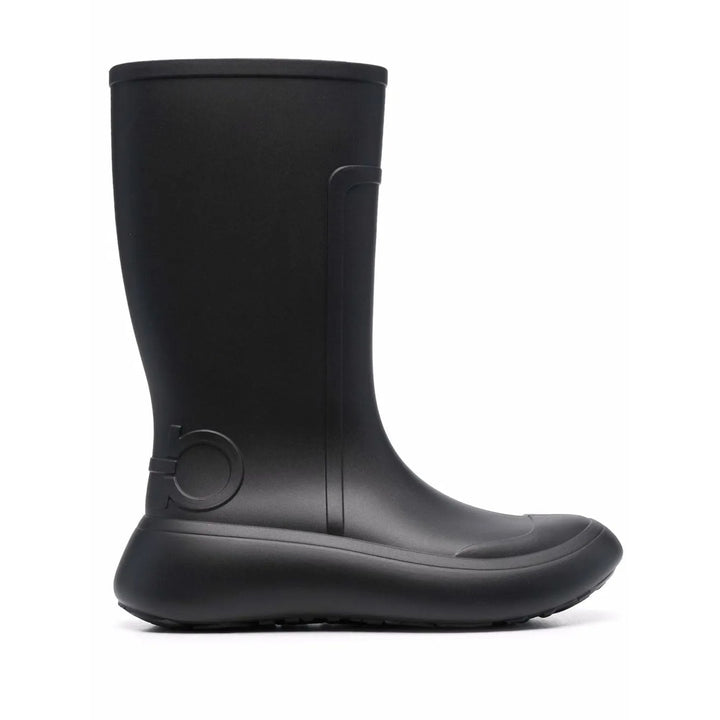 Ferragamo Gancini-Debossed Rain Boots