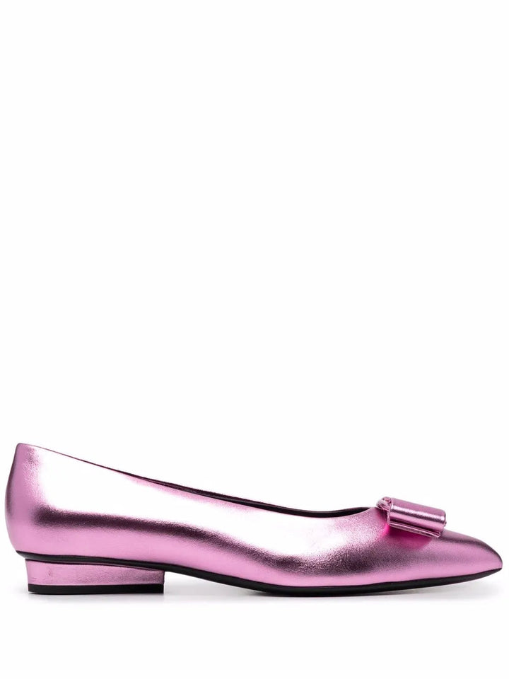 Ferragamo Viva Bow-Detail Ballerina Shoes