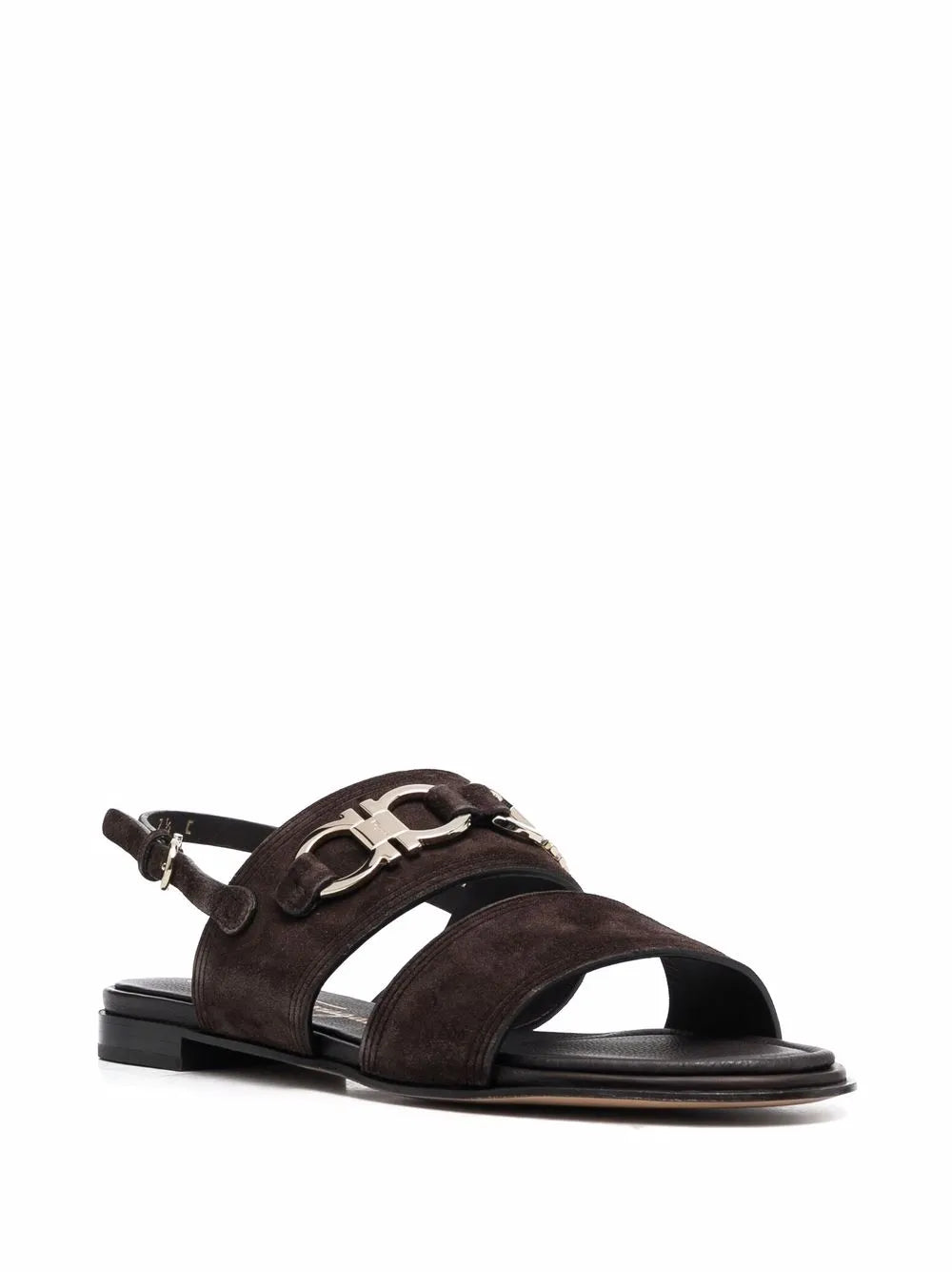 Ferragamo Gancini-Plaque Suede Sandals 01C932751077