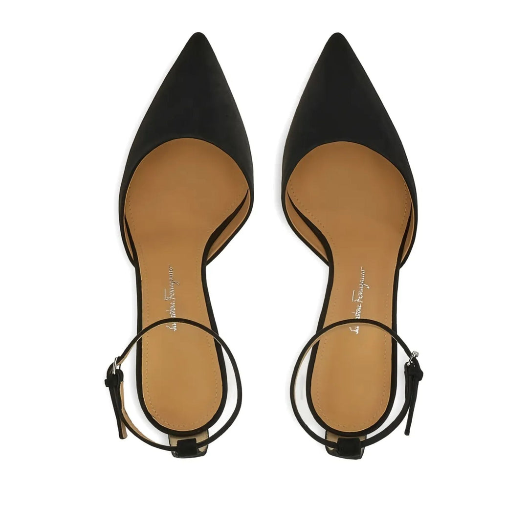 Ferragamo 80Mm Leather Pumps