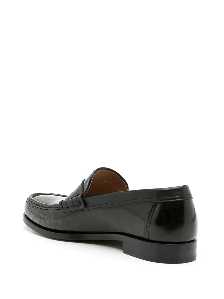 Ferragamo Port Gancini-Print Loafers in BROWN