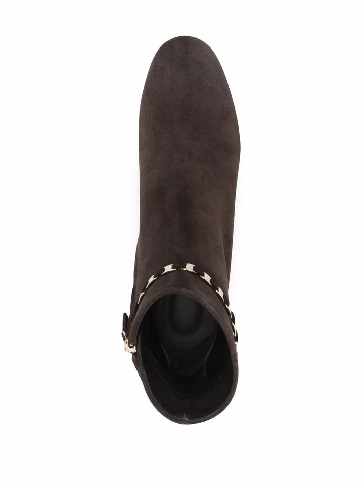 Ferragamo Ghila Suede Ankle Boots