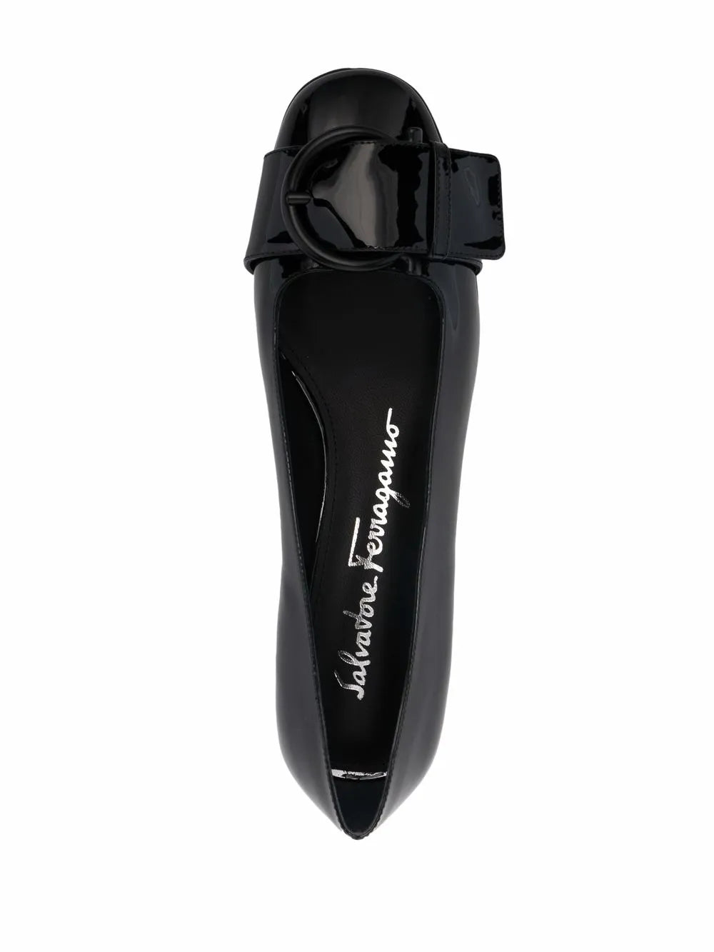 Ferragamo Buckle-Detail Ballerina Pumps
