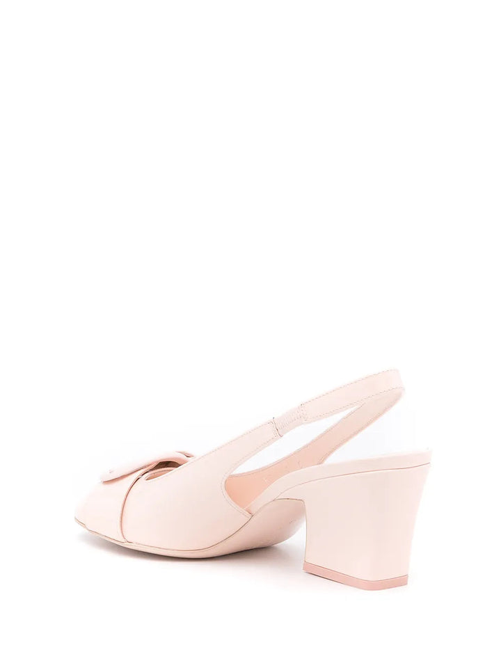 Ferragamo Bow-Detail Leather Pumps