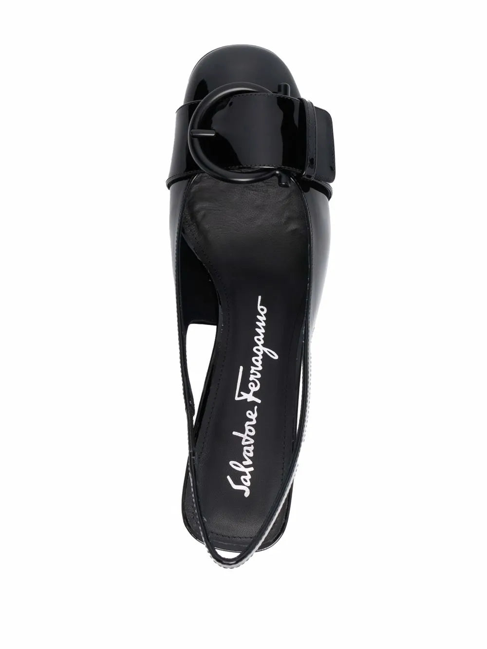 Ferragamo Briget 55 Patent Leather Slingback Pumps