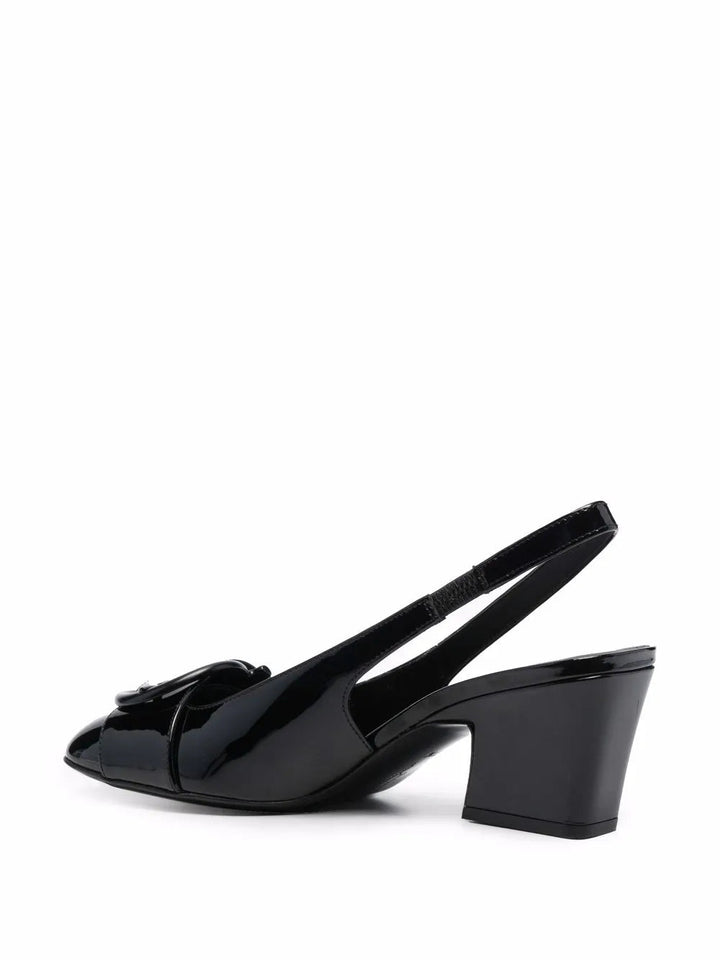 Ferragamo Briget 55 Patent Leather Slingback Pumps