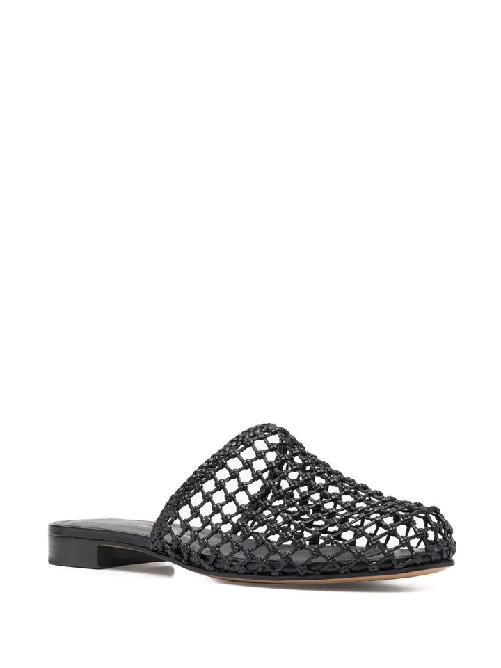 Ferragamo Woven-Design Leather Mules
