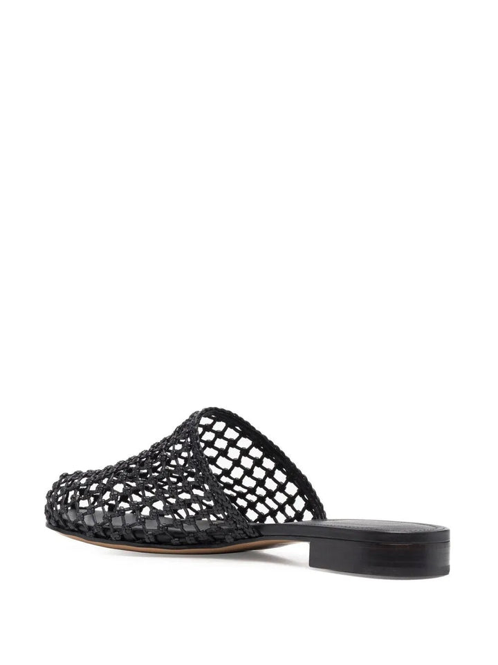 Ferragamo Woven-Design Leather Mules