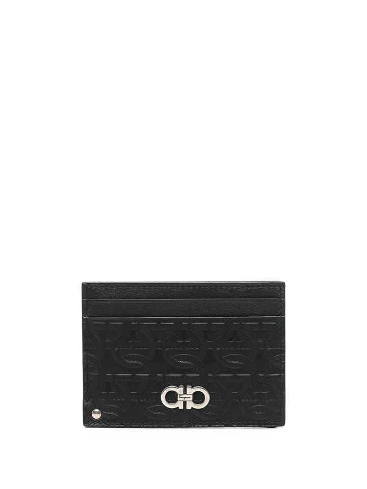 Ferragamo Logo-Debossed Leather Cardholder