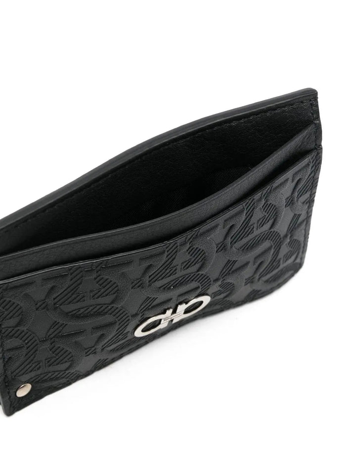 Ferragamo Logo-Debossed Leather Cardholder