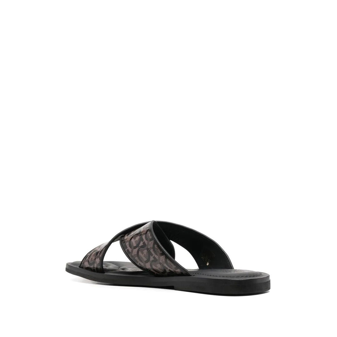 Ferragamo Gancini Crossover Strap Sandals