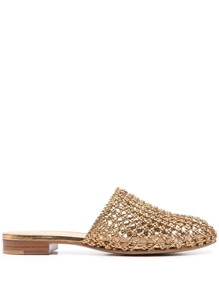 Ferragamo Ellas Knotted Leather Mules