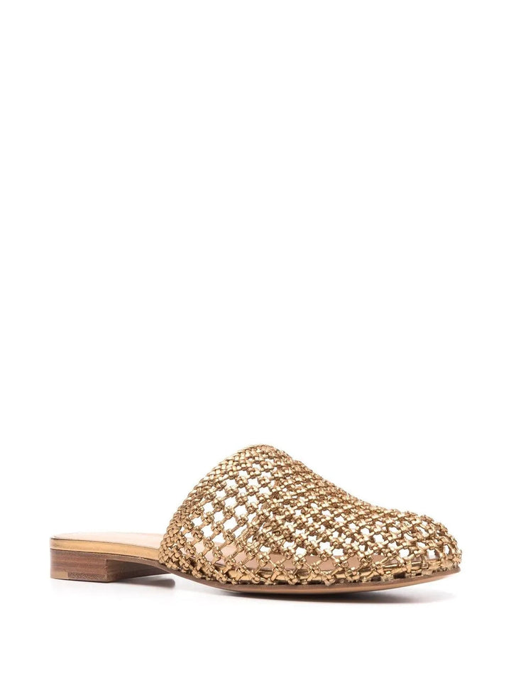 Ferragamo Ellas Knotted Leather Mules